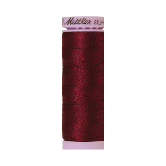Mettler Silk-Finish 50wt Solid Cotton Thread 164yd/150M Bordeaux 0109