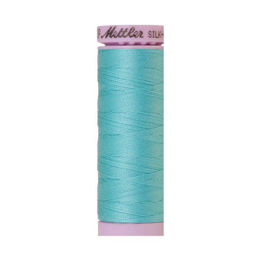 Mettler Silk-Finish 50wt Solid Cotton Thread 164yd/150M Blue Curacao 2792