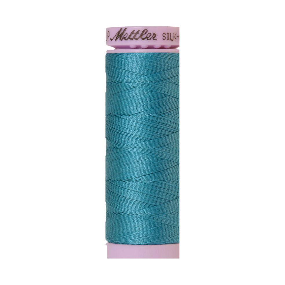 Mettler Silk-Finish 50wt Solid Cotton Thread 164yd/150M Glacier Blue 0722