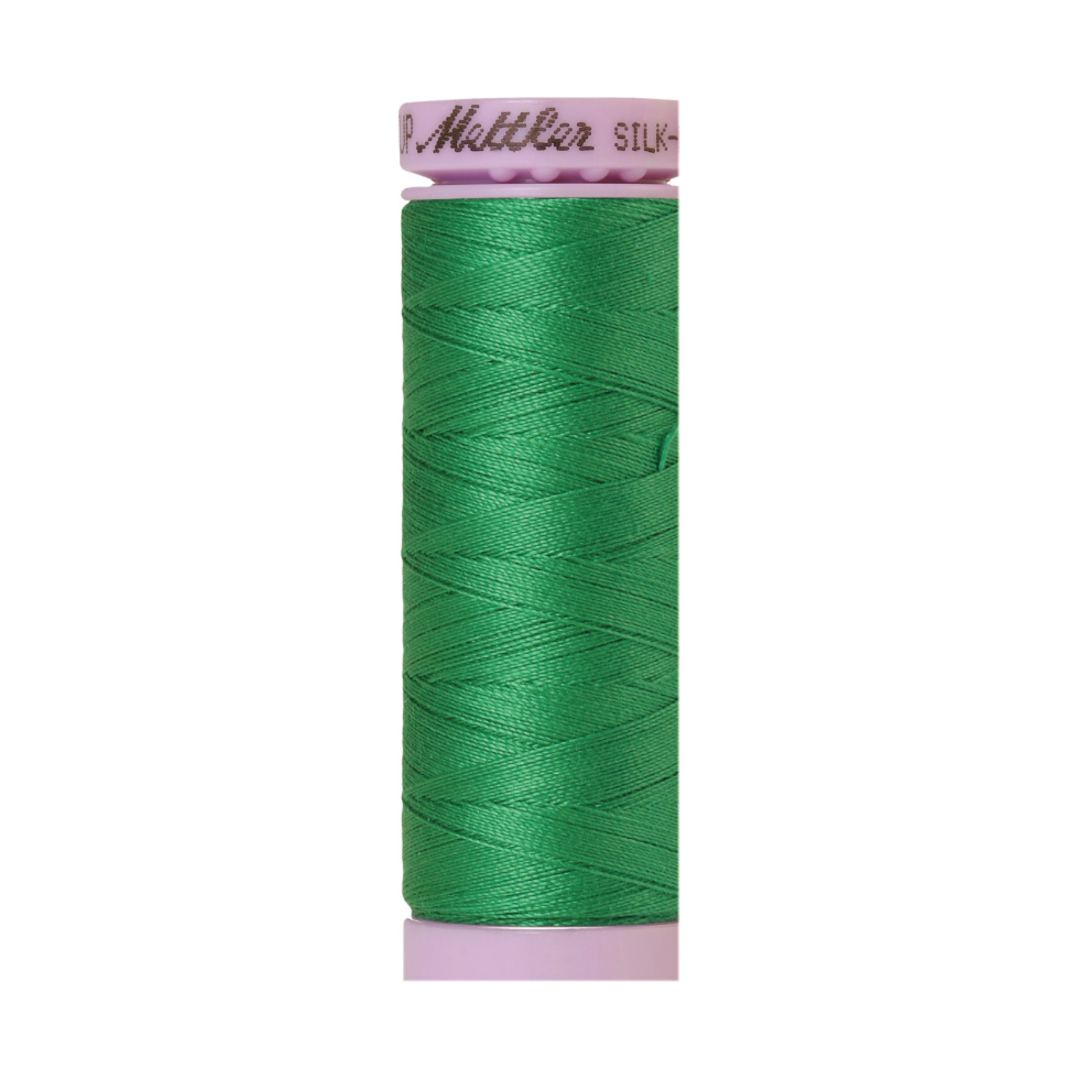 Mettler Silk-Finish 50wt Solid Cotton Thread 164yd/150M Swiss Ivy 0247