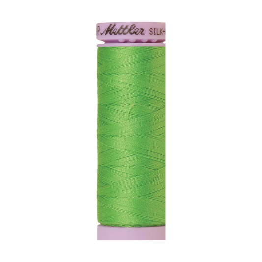 Mettler Silk-Finish 50wt Solid Cotton Thread 164yd/150M Light Kelly 1099