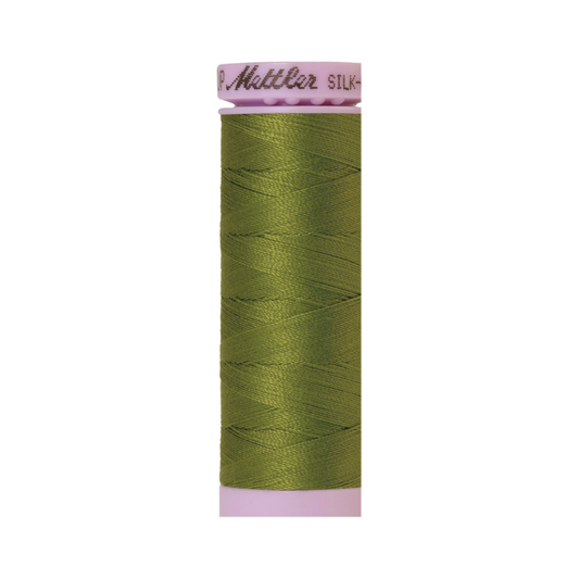 Mettler Silk-Finish 50wt Solid Cotton Thread 164yd/150M Moss Green 0882