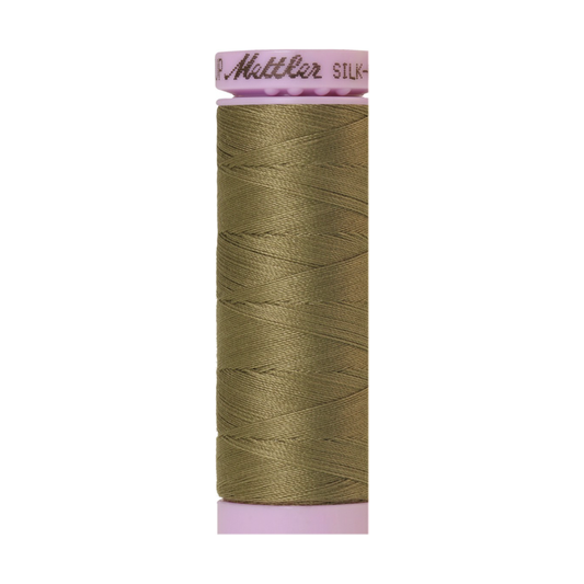 Mettler Silk-Finish 50wt Solid Cotton Thread 164yd/150M Olive Drab 0420