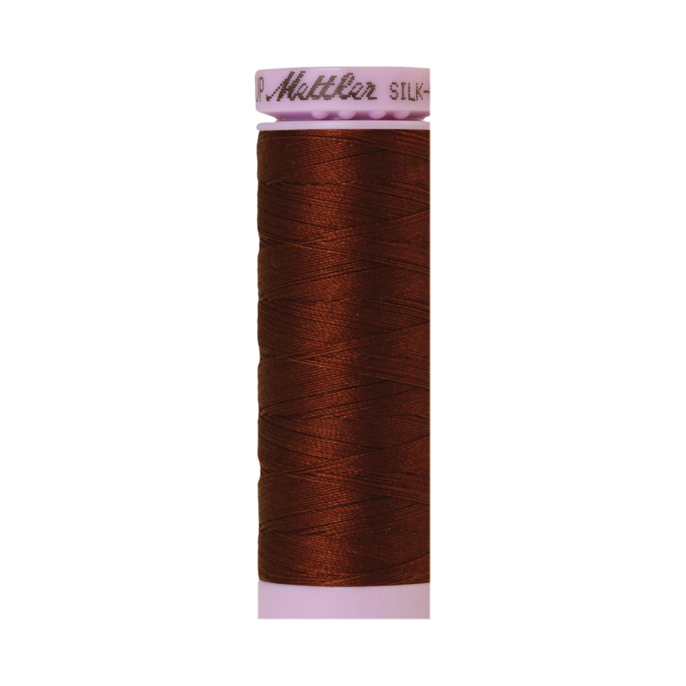 Mettler Silk-Finish 50wt Solid Cotton Thread 164yd/150M Friar Brown 0173