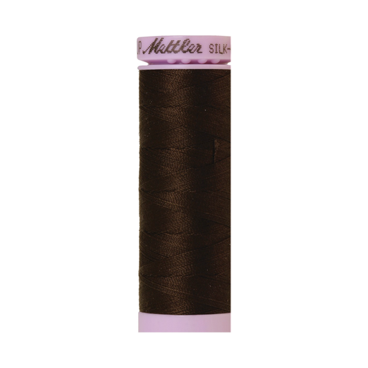 Mettler Silk-Finish 50wt Solid Cotton Thread 164yd/150M Very Dark Brown 1002