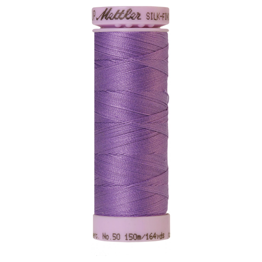 Mettler Silk-Finish 50wt Solid Cotton Thread 164yd/150M English Lavender 0029