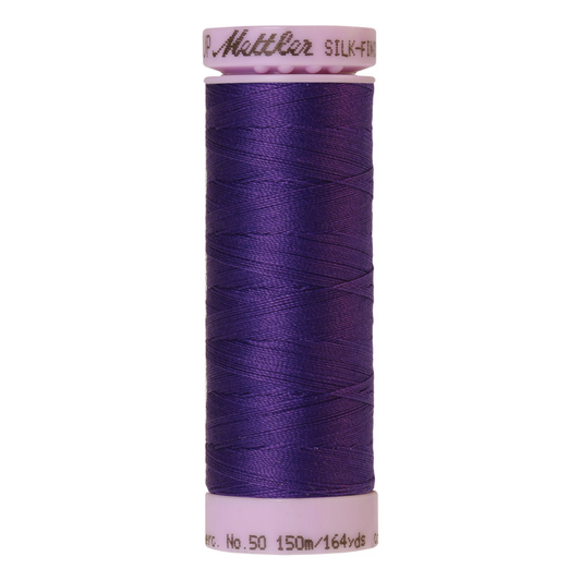Mettler Silk-Finish 50wt Solid Cotton Thread 164yd/150M Iris Blue 0030