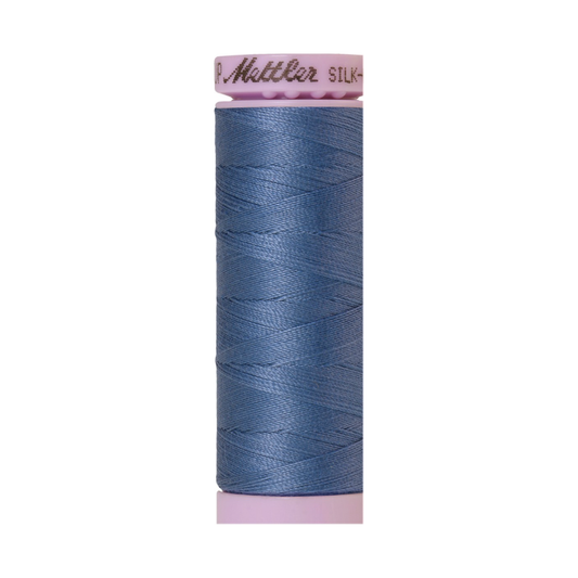 Mettler Silk-Finish 50wt Solid Cotton Thread 164yd/150M Smoky Blue 0351