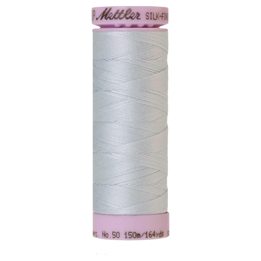 Mettler Silk-Finish 50wt Solid Cotton Thread 164yd/150M Starlight Blue 0039