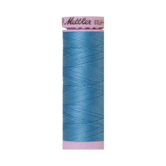 Mettler Silk-Finish 50wt Solid Cotton Thread 164yd/150M Reef Blue 0338