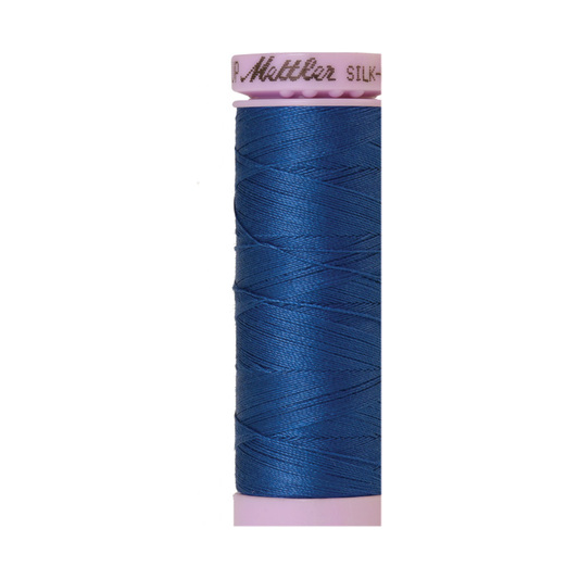 Mettler Silk-Finish 50wt Solid Cotton Thread 164yd/150M Snorkel Blue 0697