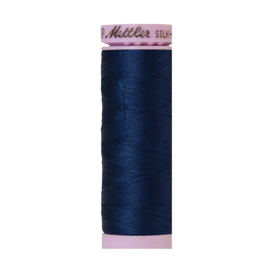 Mettler Silk-Finish 50wt Solid Cotton Thread 164yd/150M Night Blue 0823