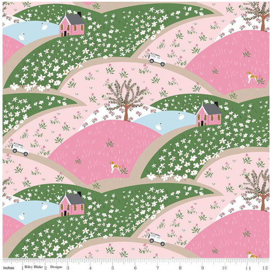 Tulip Cottage ~ Flower Fields C14261 Pink