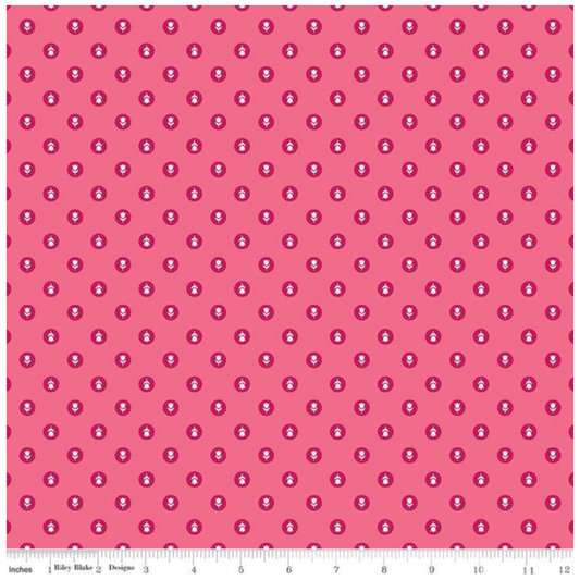 Tulip Cottage ~ Flower Dots C14264 Hot Pink