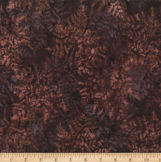 Bali Batik ~ Large Fern ~ V2548 386 Brownie