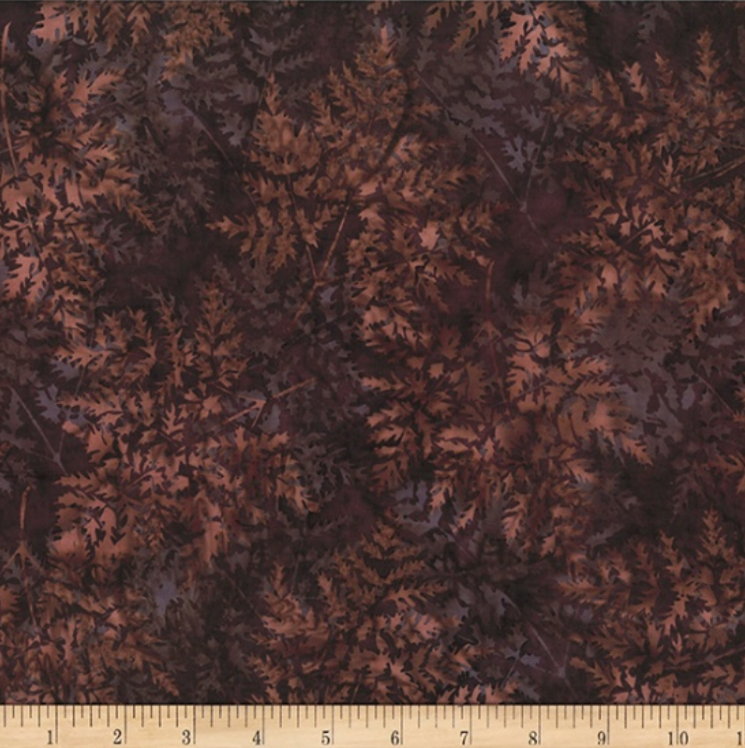 Bali Batik ~ Large Fern ~ V2548 386 Brownie