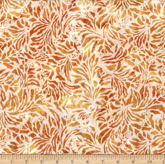 Bali Batik ~ Floral Stems ~ V2557 198 Apricot