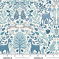 Foxwood ~ Dawn Nature Trail Blue on Cream ~ MU-015-B