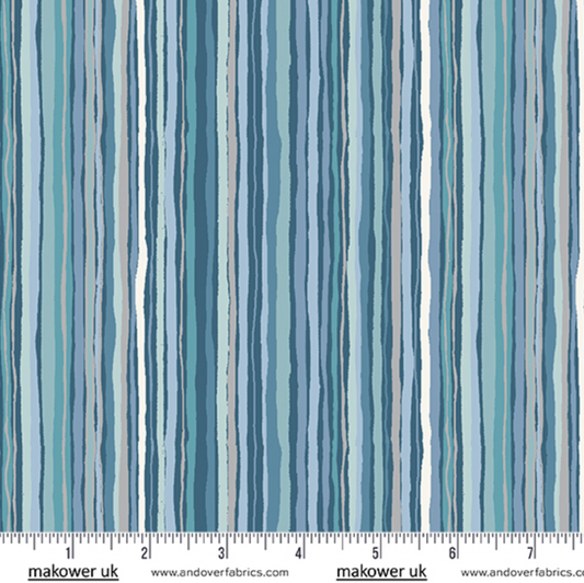 Foxwood ~ Ripple Stripe Blue ~ MU-019-B