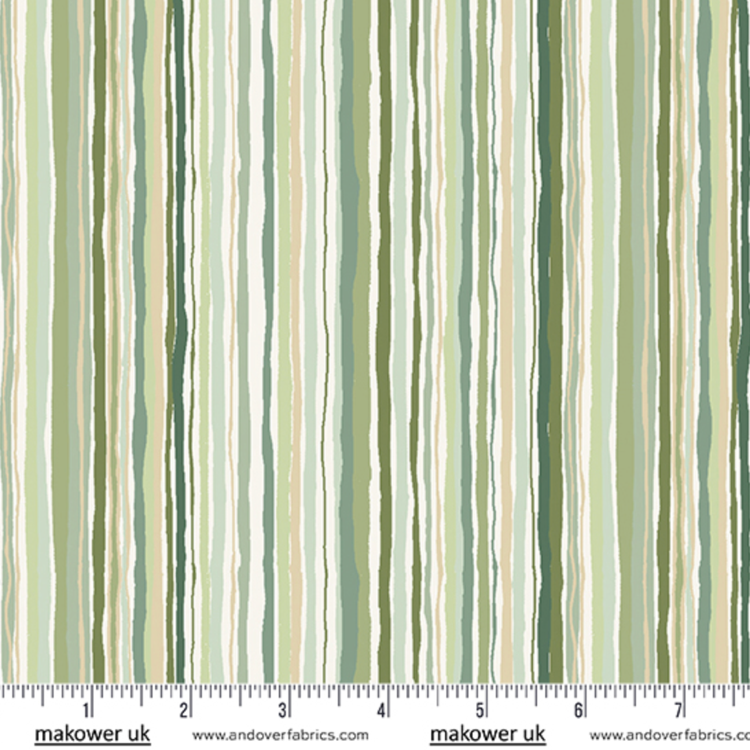 Foxwood ~ Ripple Stripe Green ~ MU-019-G