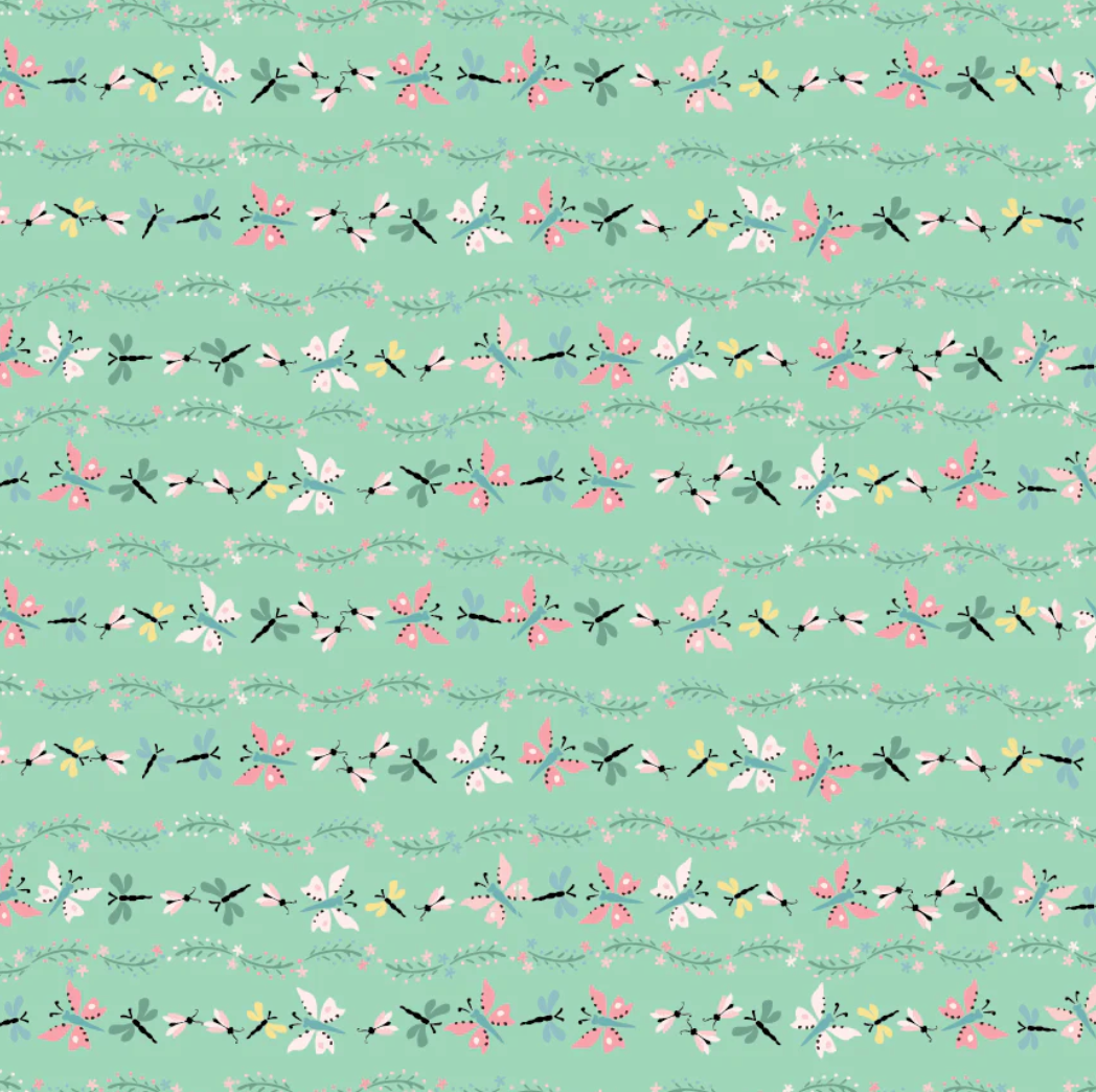 Finding Wonder ~ Bugs & Butterflies Green ~ FW24206