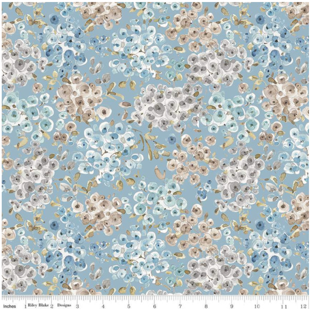 Blue Escape Coastal ~ Floral ~ C14512 Blue