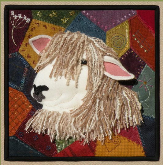 Meetinghouse Hill Designs ~ Sew Crazy for Ewe Wool Applique Pattern