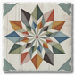 Barn Quilt Absorbent Stone Coaster | Hex Star