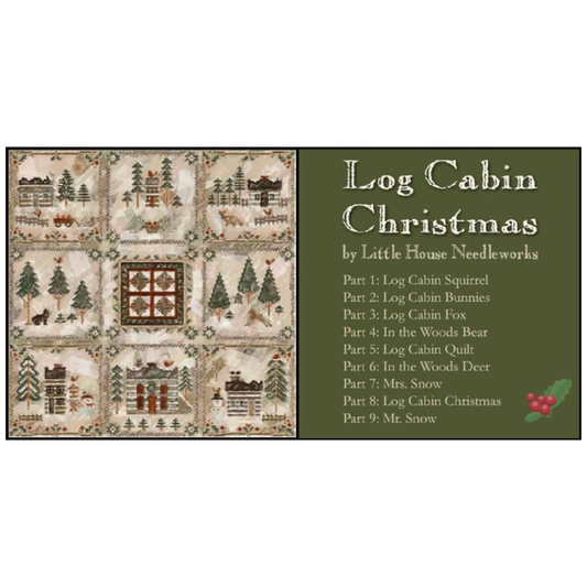 Little House Needleworks | Log Cabin Christmas No. 1 - Squirrel