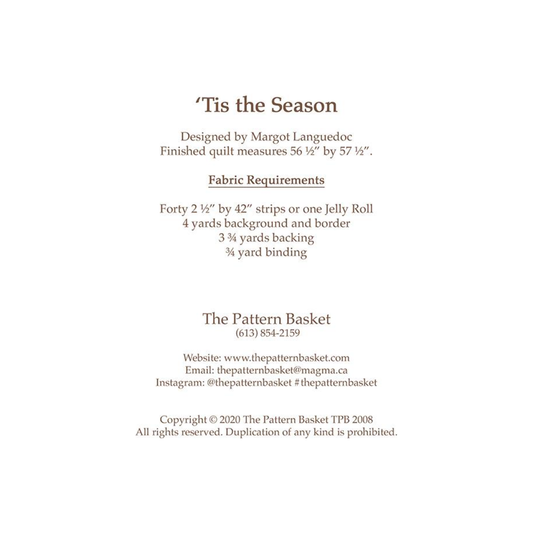 The Pattern Basket ~ 'Tis the Season Quilt Pattern