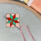 Star Quilt Block Enamel Needle Minder