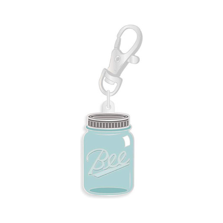 Lori Holt Enamel Happy Charm / Zipper Pull ~ Jar