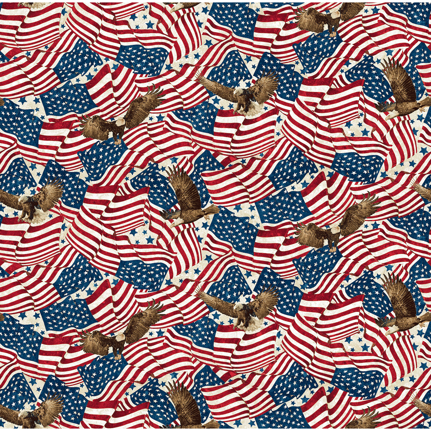 Stars and Stripes 12 ~ Poppies ~ 27013 11 Cream Multi