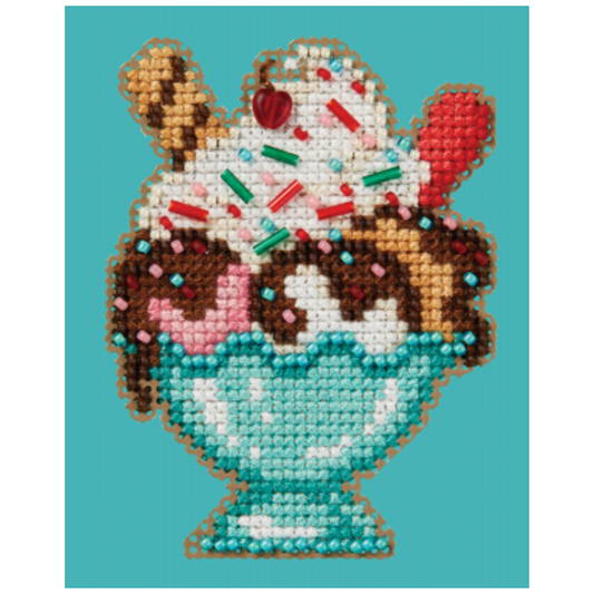 2024 Spring Bouquet | Ice Cream Sundae Cross Stitch Kit