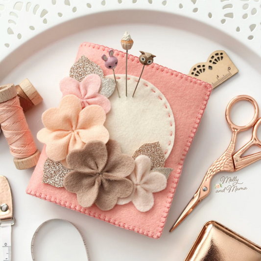 Molly & Mama | Felt Flower Needle Book