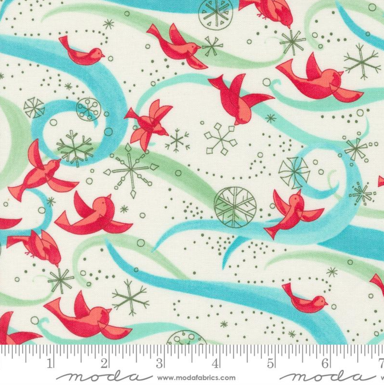 Winterly ~ Birds with Ribbons ~ 48761 11 Cream