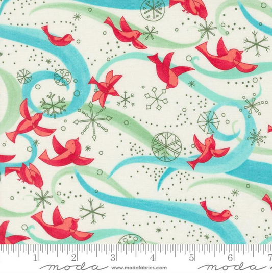 Winterly ~ Birds with Ribbons ~ 48761 11 Cream