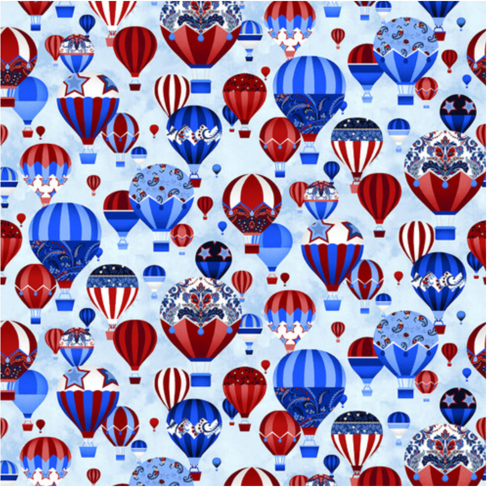 Liberty Hill ~ Balloons ~ 3189-18 Sky Blue