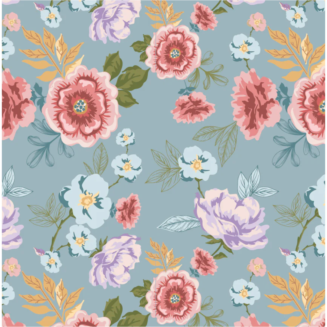 Nature Sings ~ Rose Garden ~ NS24122 Blue