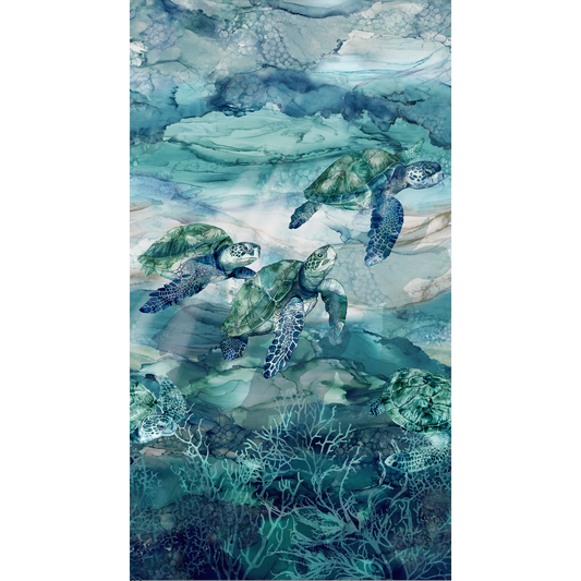 Sea Breeze ~ Sea Turtle Panel ~ DP27095-44