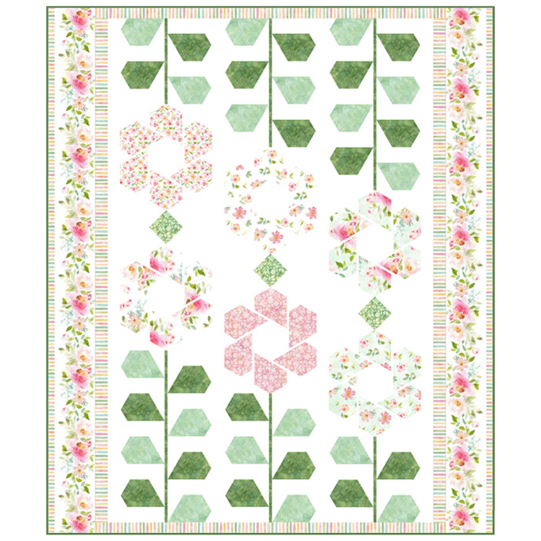 QuiltFOX Designs ~ Hanging Gardens Quilt Pattern and/or Kit