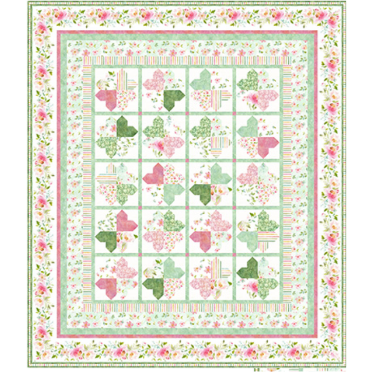 The Fabric Addict ~ Heart Flowers Quilt Pattern