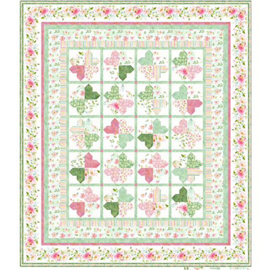 The Fabric Addict ~ Heart Flowers Quilt Pattern