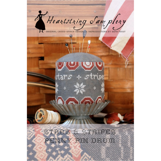 Heartstring Samplery | Stars & Stripes Penny Pin Drum