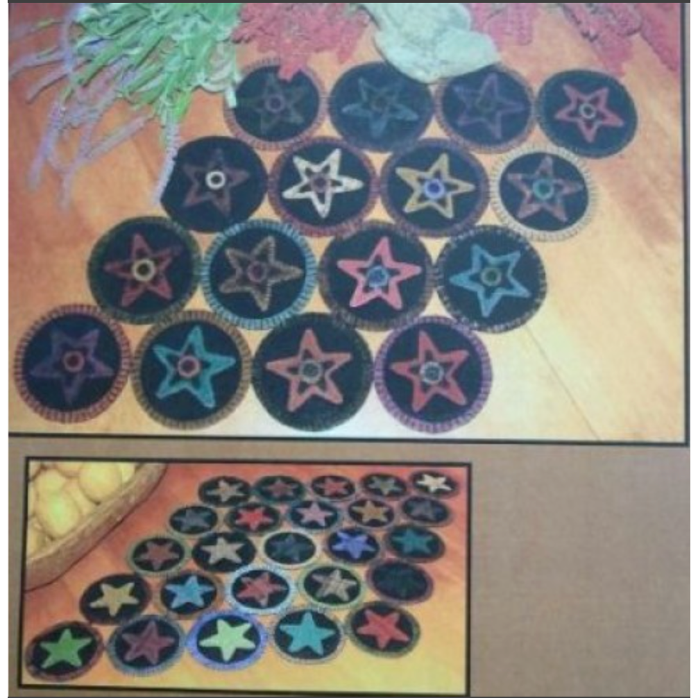 Primitive Gatherings ~ Star Penny Mat Wool Applique Kit