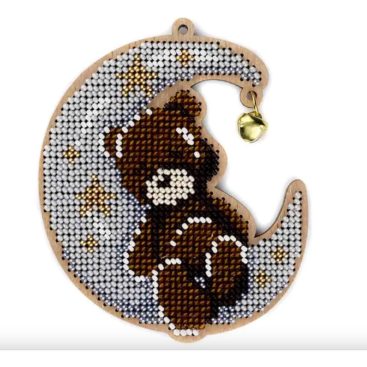 Wonderland | Teddy Bear & Moon Bead Kit on Wood FLK-507