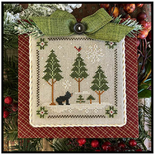 Little House Needleworks | Log Cabin Christmas No. 4 - In the Woods Bear