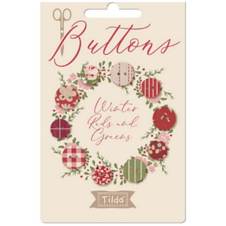 Tilda ~ Creating Memories ~ Winter Buttons 5pcs 10mm and 12mm TIL400065