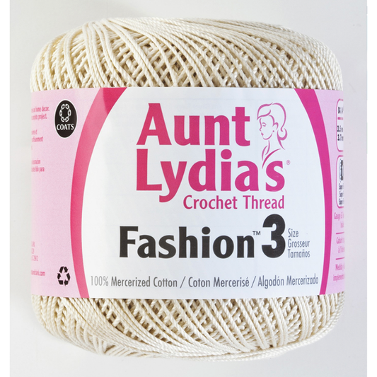 Aunt Lydia Fashion Crochet Thread Size 3 | Natural