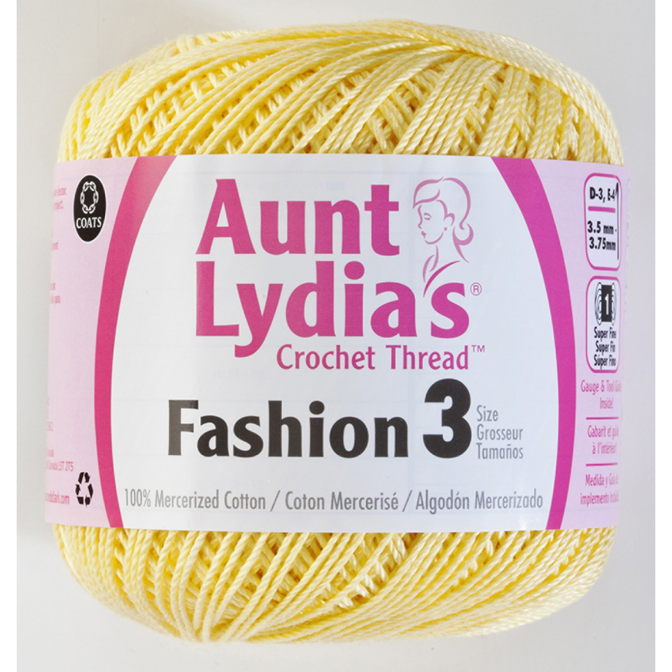 Aunt Lydia Fashion Crochet Thread Size 3 | Maize